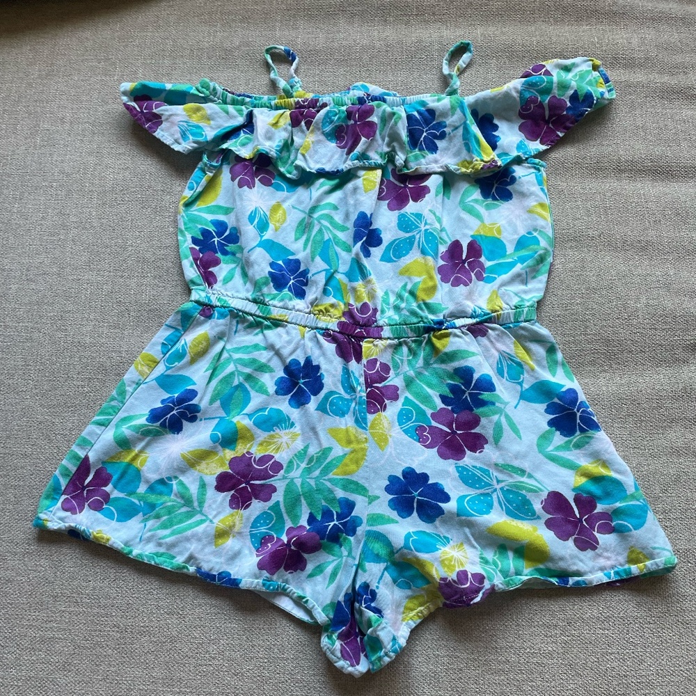 Girls Gymboree Floral Romper - Size 7